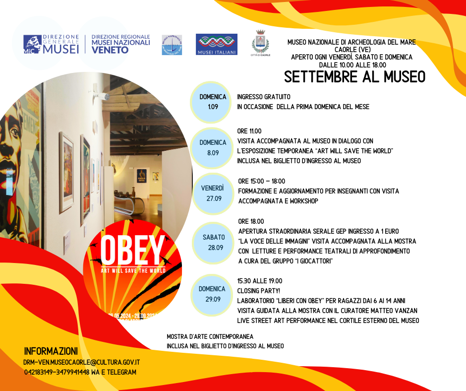 Gli eventi di settembre 2024 | Museo nazionale archeologia del Mare di Caorle